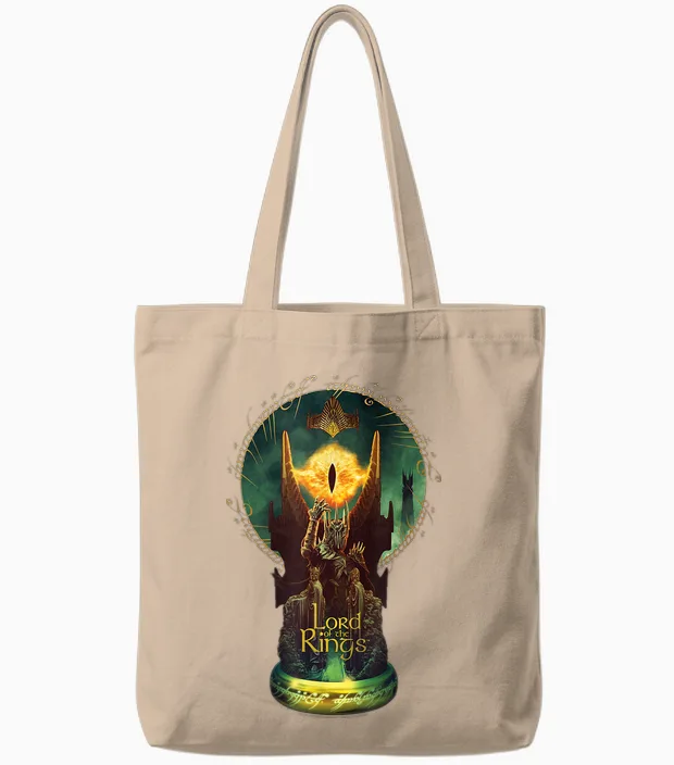 Wb 100: the Lord of the Rings the Eye of Sauron Tote Bags in Natural