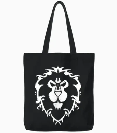 World of Warcraft Alliance Glory Dp 2024-4832 T-Shirt, Black, S Tote Bags - Black