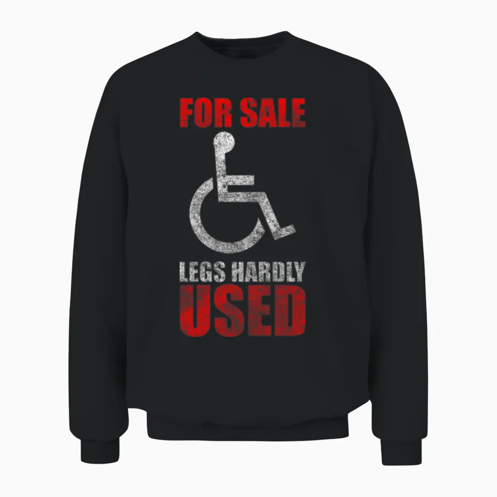 Disability Wheelchair Funny Paraplegia Unisex Sweatshirt in Black