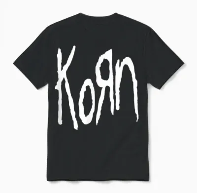 Korn Logo T-Shirt, Black, S Unisex T-Shirt - Black