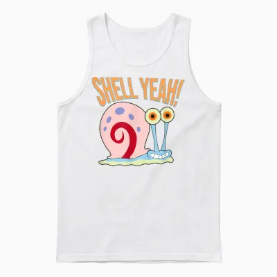 Gary the Snail - Shell Yeah! Unisex Tank Top - White
