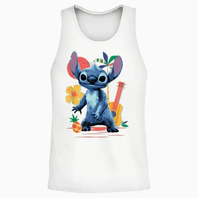 Disney Lilo & Stitch Live-Action Movie Musical Beach Fun Unisex Tank Top - White