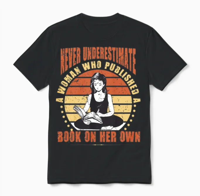 Published Author Woman Who Published a Book Unisex T-Shirt in Black