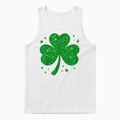 St Patrick's Day Shamrock Shamrock Ireland Lucky Party Unisex Tank Top - White
