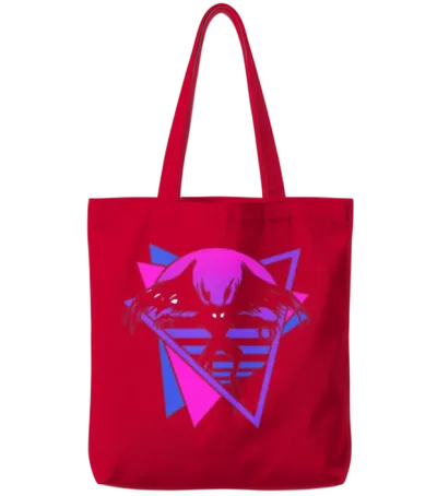 Mothman Cryptid Cryptozoology Retro Tote Bags - Red