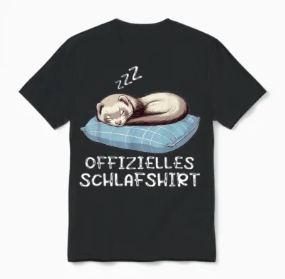 Official Sleep Shirt Ferret Ferret Owner T-Shirt, Black Unisex T-Shirt - Black