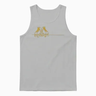 Retro Roller Skating Unisex Tank Top - Ash