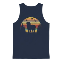Leonberger Retro Unisex Tank Top - Navy – 1