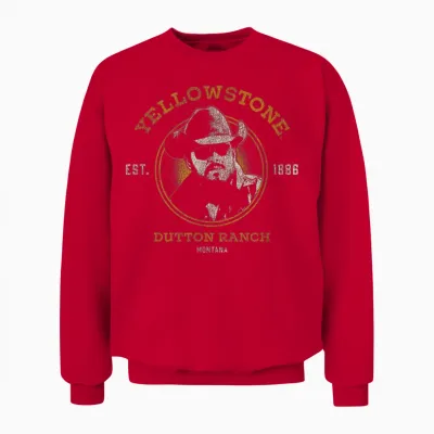 Yellowstone Dutton Ranch Rip Wheeler Look Unisex Sweatshirt - Red