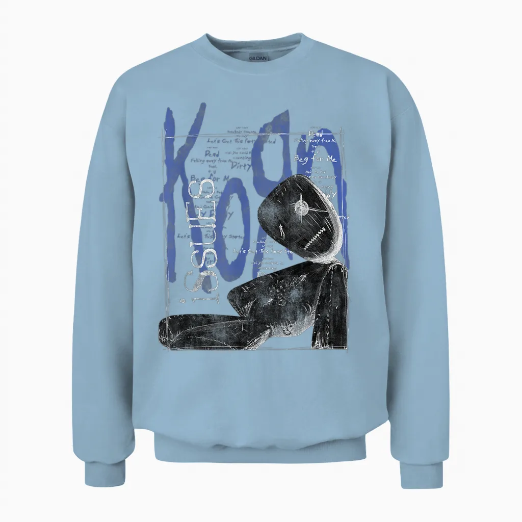 Korn Issues Ragdoll Unisex Sweatshirt in Light Blue