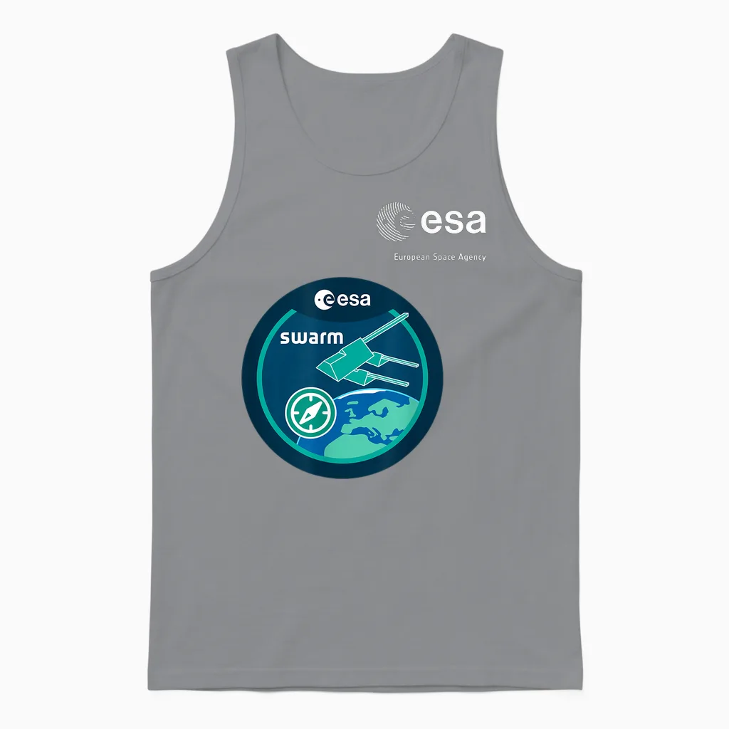 Esa European Space Agency Mission Swarm Unisex Tank Top in Sport Grey