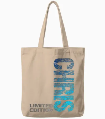 Chris Christian Name Vorname Junge Mann Geburtstag Tote Bags - Natural