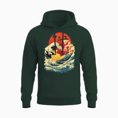 Rubber Duck Surf Japanese Rubber Duck Unisex Hoodie - Forest