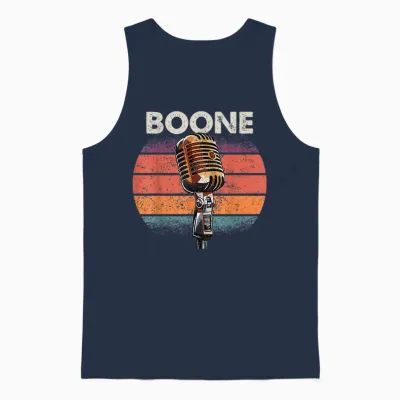 Boone Lover for Men Women Boys Girls Kids Family Name Retro Unisex Tank Top - Navy