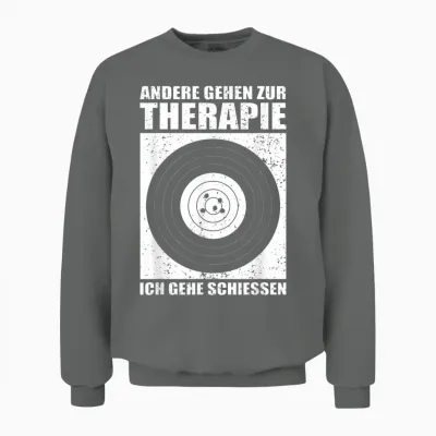 T-Shirt with German Text "ich Gehe Schießen Sportschütze, Black Unisex Sweatshirt - Graphite Heather