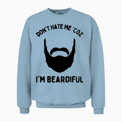 Beard Man Unisex Sweatshirt - Light Blue