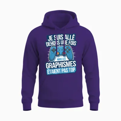 I Went Out Once the Graphics Were Not Top Unisex Hoodie - Purple