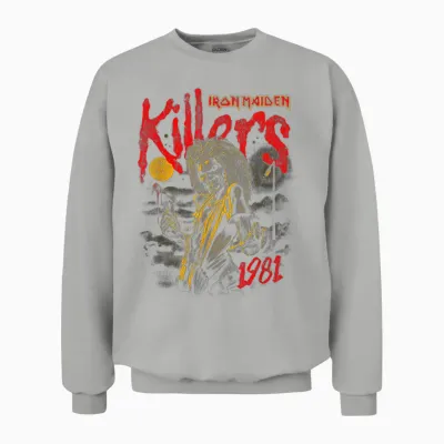 Iron Maiden - Spray Pain Killer Unisex Sweatshirt - Ash