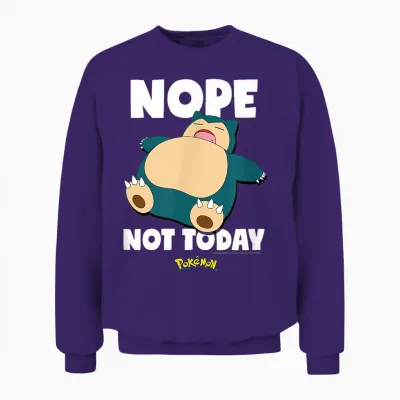 Pokémon - Nope Not Today Snorlax Unisex Sweatshirt - Purple