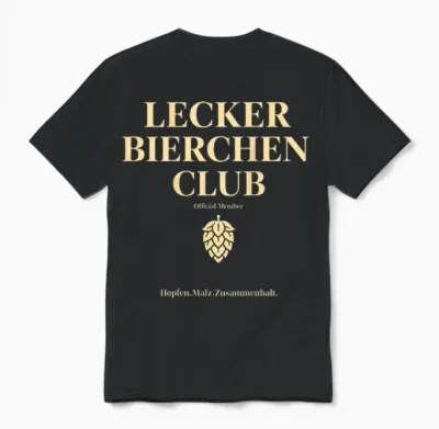 Lecker Bierchen Club Unisex T-Shirt - Black