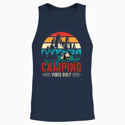 Camping Travelling Hiking Unisex Tank Top - Navy