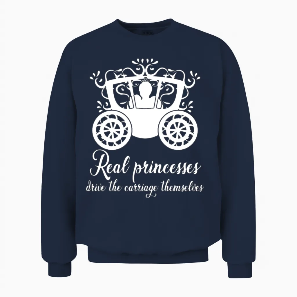 Horse Carriage Coachman Horses Coachmen Unisex Sweatshirt in Navy