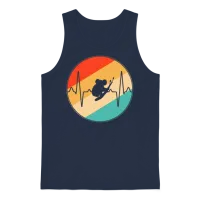 Koala Bear Retro Heartbeat — Wildlife Unisex Tank Top - Navy – 1