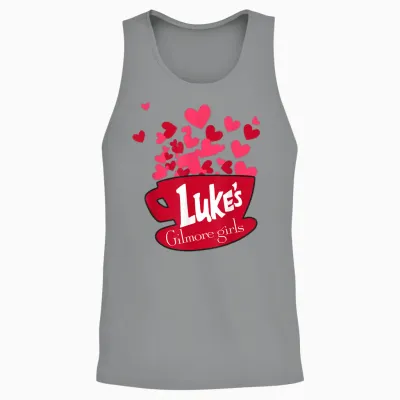 Gilmore Girls Luke's Cup Valentine Unisex Tank Top - Sport Grey