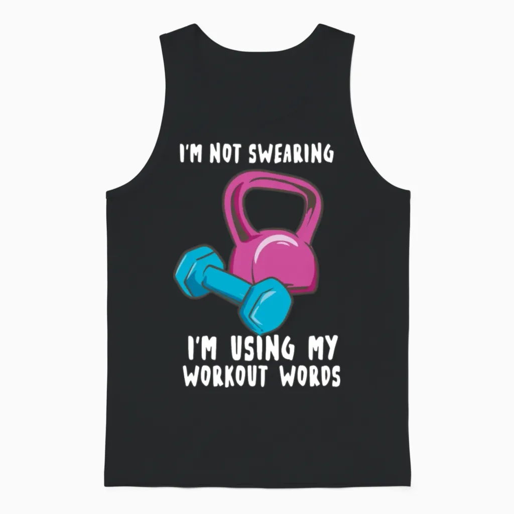 Funny Workout Funny Gym Physiotherapy Unisex Tank Top in Black
