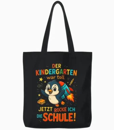 Children's First Day of School Tote Bags - Black
