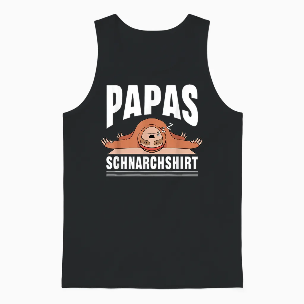 Papas Schnarchshirt | Schlafshirt Pyjama Schlafanzug Vater Unisex Tank Top in Black