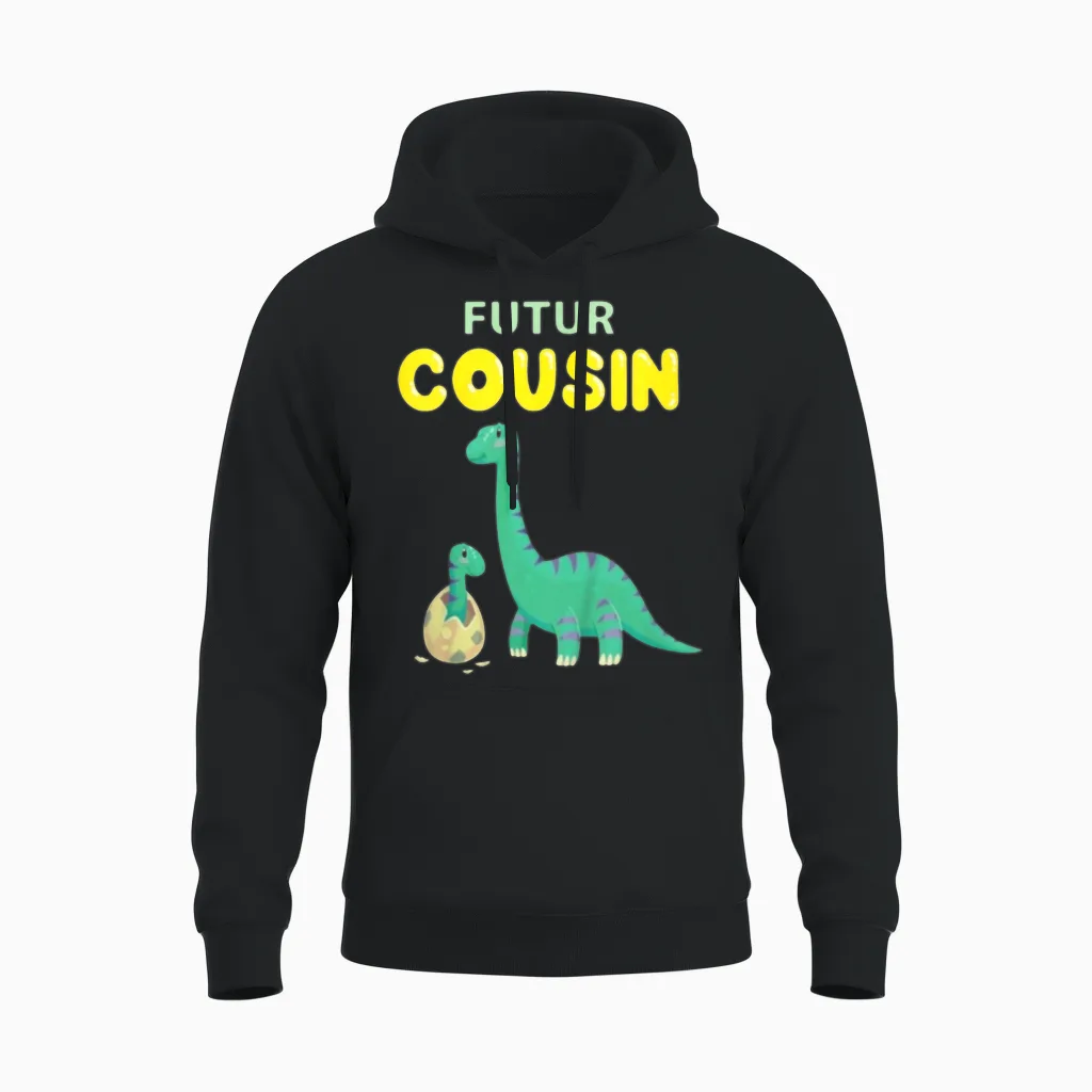 Child Future Cousin Announcement Pregnancy Je Vais Etre Cousin 2026 Unisex Hoodie in Black