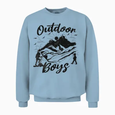 Outdoor Boys Logo Unisex Sweatshirt - Light Blue