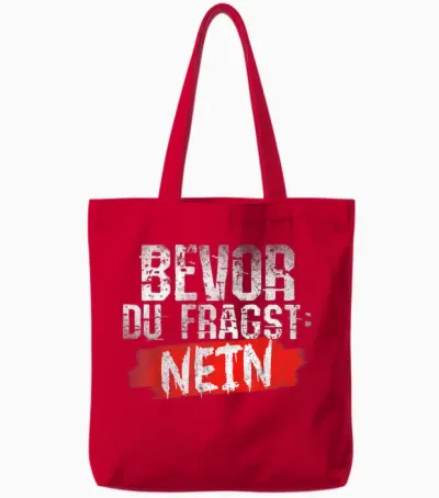 Funny Fun T-Shirts with Funny Sayings Men's Funny T-Shirt, Black Tote Bags - Red