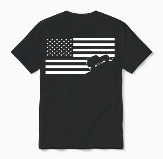 Jeep America Patriotic & 4th of July Unisex T-Shirt in Black