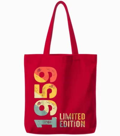 édition Limitée 1959 Born 1959 Anniversaire Tote Bags - Red