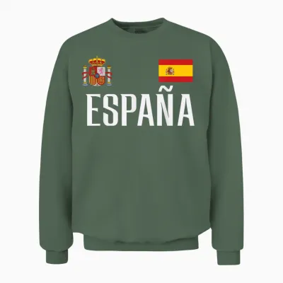 Spain Espana Men Women Unisex Sweatshirt - Military Green