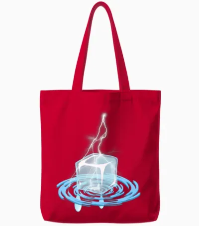 Lightning Strikes Tote Bags - Red