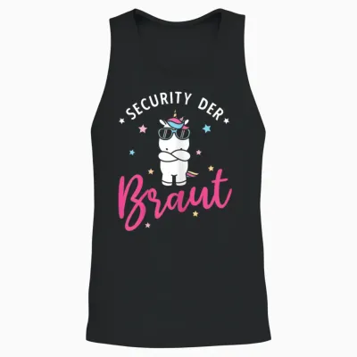 Women's Security of the Bride Unicorn Hen Night Party T-Shirt, Black, S Unisex Tank Top - Black