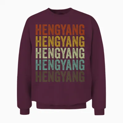 Hengyang China Retro Vintage Unisex Sweatshirt - Maroon