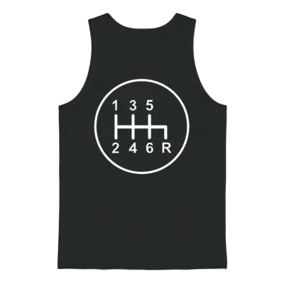 Speed Manual Transmission 6-Speed Gear Stick Unisex Tank Top - Black