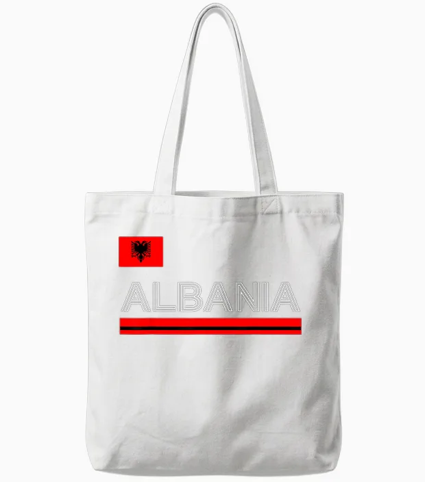 Albanie Davil Dignal Albania Vintage Albaner Kosovo Tote Bags in White