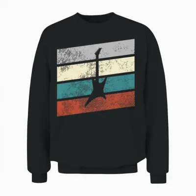 Rock Retro Unisex Sweatshirt - Black