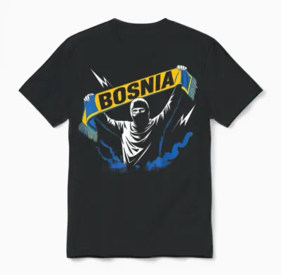 Bosnien Geschenk Flagge Bosnia Vintage Herzegowina Sarajevo Unisex T-Shirt - Black