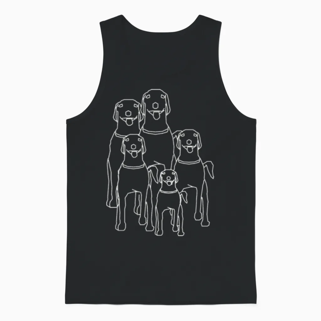 Dog - Lovers Unisex Tank Top in Black