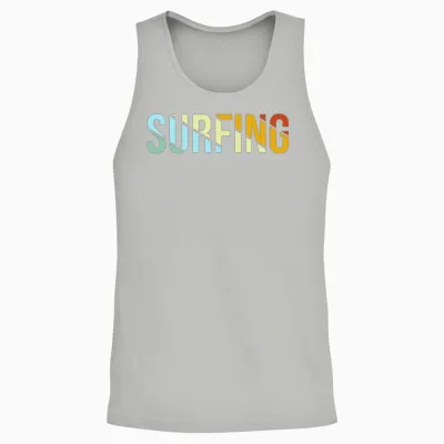 Surfing Retro Unisex Tank Top - Ash