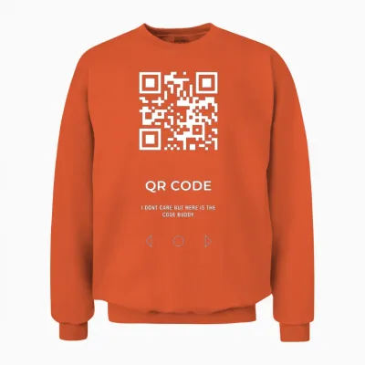 Qr Code Unisex Sweatshirt - Orange