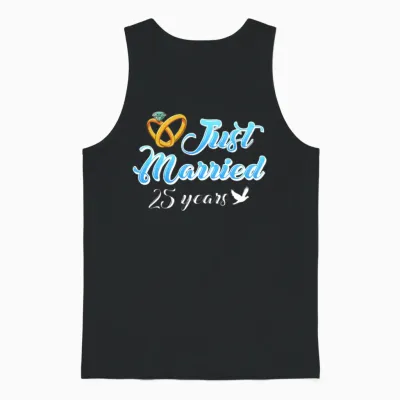 Married 25 Years 25th Wedding Anniversary Unisex Tank Top - Black