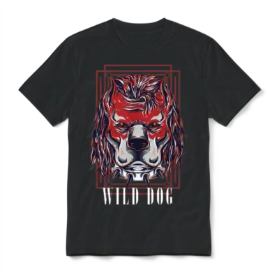 Rebel Dog Unisex T-Shirt - Black