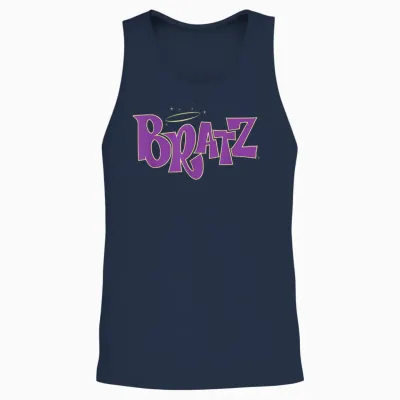 Bratz Logo Flat Purple T-Shirt, Black, S Unisex Tank Top - Navy